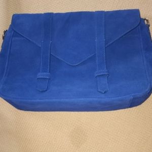 Violetta blue suede purse